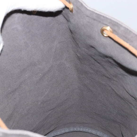 HERMES Porochon Mimil GM Shoulder Bag Canvas Gray Auth bs32306