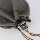 HERMES Porochon Mimil GM Shoulder Bag Canvas Gray Auth bs32306-6