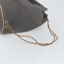 HERMES Porochon Mimil GM Shoulder Bag Canvas Gray Auth bs32306-7