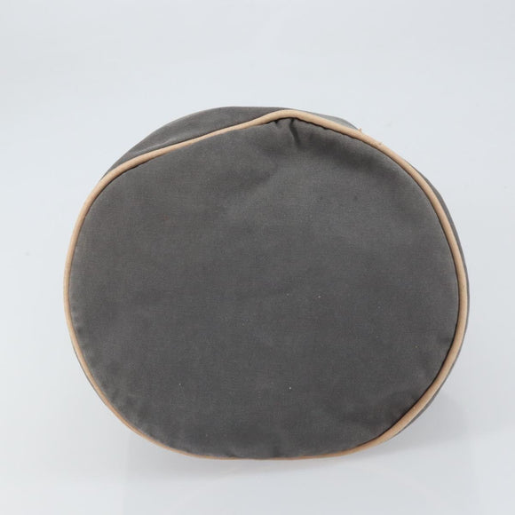 HERMES Porochon Mimil GM Shoulder Bag Canvas Gray Auth bs32306