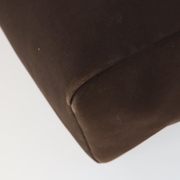 HERMES Herbag Cabas MM Hand Bag Canvas Leather Gold Brown Auth bs32307