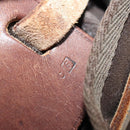 HERMES Herbag Cabas MM Hand Bag Canvas Leather Gold Brown Auth bs32307-12