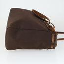 HERMES Herbag Cabas MM Hand Bag Canvas Leather Gold Brown Auth bs32307-3