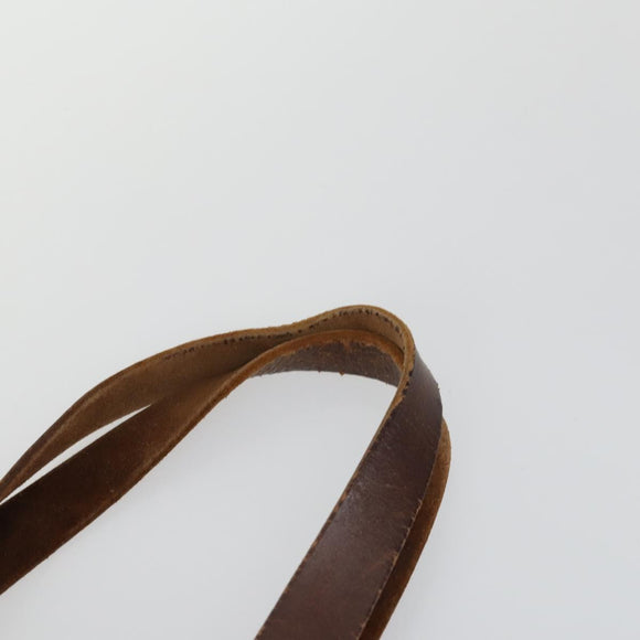 HERMES Herbag Cabas MM Hand Bag Canvas Leather Gold Brown Auth bs32307