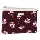 GUCCI Clutch Bag Canvas Gold Bordeaux Auth bs32310-1