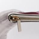 GUCCI Clutch Bag Canvas Gold Bordeaux Auth bs32310-9