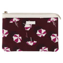GUCCI Clutch Bag Canvas Gold Bordeaux Auth bs32310-13