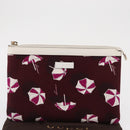 GUCCI Clutch Bag Canvas Gold Bordeaux Auth bs32310-12