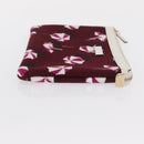 GUCCI Clutch Bag Canvas Gold Bordeaux Auth bs32310-3
