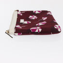 GUCCI Clutch Bag Canvas Gold Bordeaux Auth bs32310-4