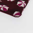 GUCCI Clutch Bag Canvas Gold Bordeaux Auth bs32310-14