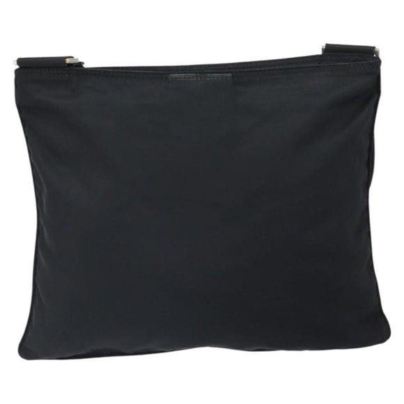 PRADA Shoulder Bag Nylon Black Silver Auth bs32312