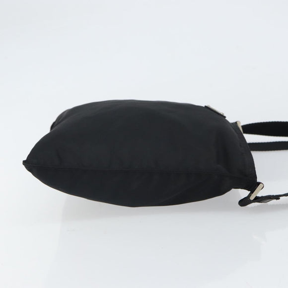 PRADA Shoulder Bag Nylon Black Silver Auth bs32312