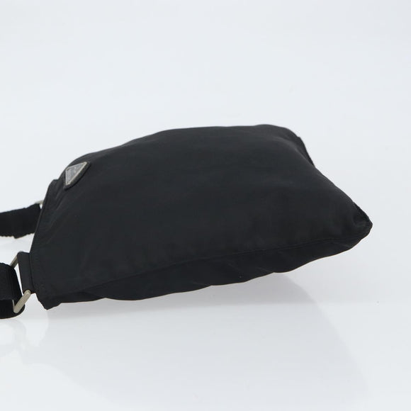 PRADA Shoulder Bag Nylon Black Silver Auth bs32312
