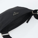 PRADA Shoulder Bag Nylon Black Silver Auth bs32312-6