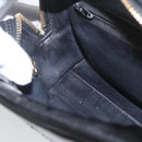 CHANEL Pouch Patent leather Black Gold CC Auth bs32314-17