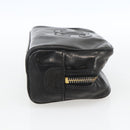 CHANEL Pouch Patent leather Black Gold CC Auth bs32314-5
