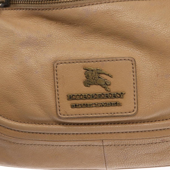 BURBERRY Blue Label Tote Bag Leather Beige Auth bs32315