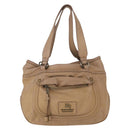 BURBERRY Blue Label Tote Bag Leather Beige Auth bs32315-13