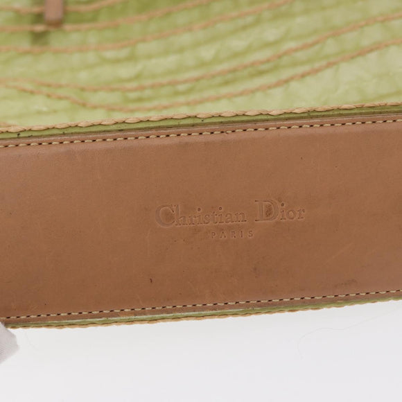 Christian Dior Hand Bag Nylon Green Auth bs32316