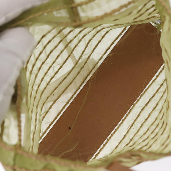 Christian Dior Hand Bag Nylon Green Auth bs32316