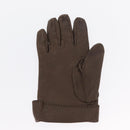 HERMES Joo Do H Gloves Leather Brown Auth bs32329-9