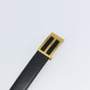 HERMES Gürtel Leder 113 cm Schwarz Gold Auth bs32330-6