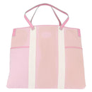 LOEWE Anagram Tote Bag Canvas Pink Silver Auth bs32333-2