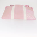 LOEWE Anagram Tote Bag Canvas Pink Silver Auth bs32333-5