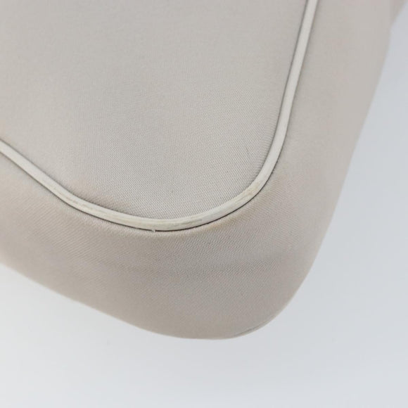 Salvatore Ferragamo Shoulder Bag Nylon Gray Silver Auth bs32334