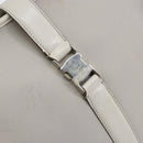 Salvatore Ferragamo Shoulder Bag Nylon Gray Silver Auth bs32334-10