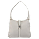 Salvatore Ferragamo Shoulder Bag Nylon Gray Silver Auth bs32334-13