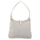 Salvatore Ferragamo Shoulder Bag Nylon Gray Silver Auth bs32334-2