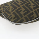 FENDI Zucca Canvas Schoudertas Zwart Bruin Auth bs32335-14