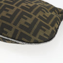 FENDI Zucca Canvas Schoudertas Zwart Bruin Auth bs32335-15
