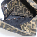 FENDI Zucca Canvas Schoudertas Zwart Bruin Auth bs32335-11