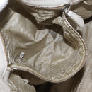 PRADA Chain Tote Bag Leather White Silver Auth bs32336-21
