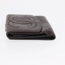 CHANEL Bifold Wallet Caviar Skin Black Gold CC Auth bs32337-4