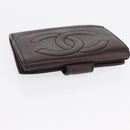 CHANEL Bifold Wallet Caviar Skin Black Gold CC Auth bs32337-5