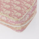 Christian Dior Trotter Canvas Pouch PVC Pink Silver Auth bs32339-10