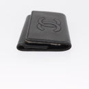 CHANEL Key Case Caviar Skin 4 Set Black CC Auth bs32341-11