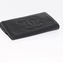 CHANEL Key Case Caviar Skin 4 Set Black CC Auth bs32341-19