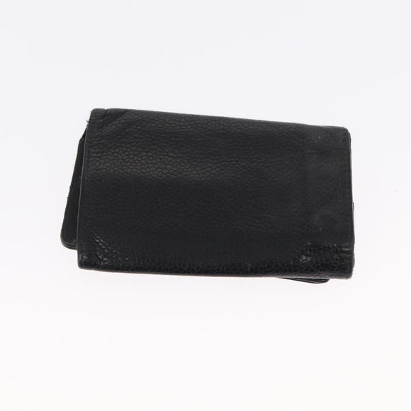 CHANEL Key Case Caviar Skin 4 Set Black CC Auth bs32341