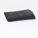 CHANEL Key Case Caviar Skin 4 Set Black CC Auth bs32341-26