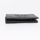 CHANEL Key Case Caviar Skin 4 Set Black CC Auth bs32341-27