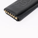 CHANEL Key Case Caviar Skin 4 Set Black CC Auth bs32341-7