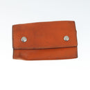 HERMES Key Case Leather 2 Set Black Orange Auth bs32344-2