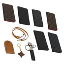 LOUIS VUITTON Monogram iPhone Case Leather 10 Set Beige LV Auth bs32346-1