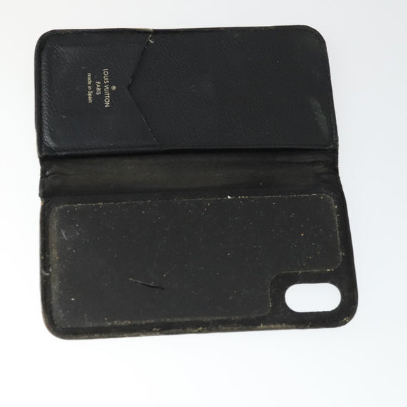 LOUIS VUITTON Monogram iPhone Case Leather 10 Set Beige LV Auth bs32346