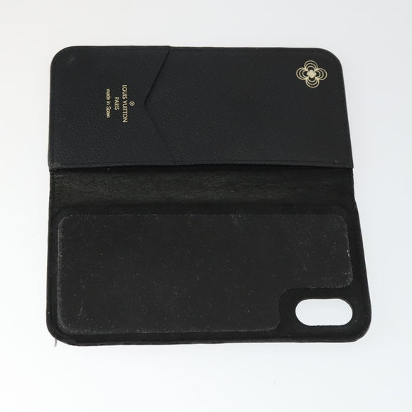 LOUIS VUITTON Monogram iPhone Case Leather 10 Set Beige LV Auth bs32346